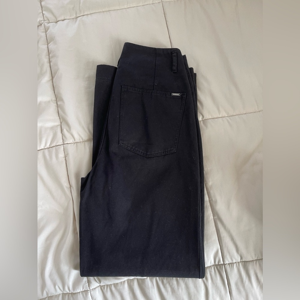 Massimo Dutti wide leg black jeans